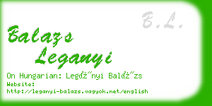 balazs leganyi business card